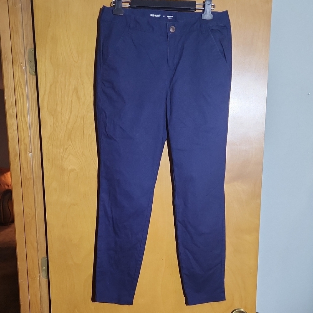 Old Navy Women's Navy Blue Chinos